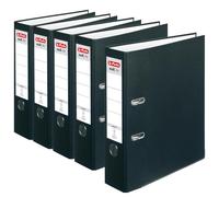 herlitz Lot de 5 classeurs A4 maX.file protect, 8 cm de large, noir, qualité maximale