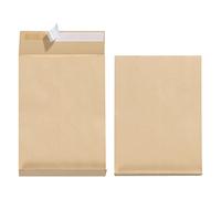 Herlitz Lot de 5 enveloppes pliantes autoadhésives en papier C4 130 g/m² 4 cm Marron