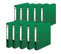 Herlitz MaX.File Protect+ 10834760 Lot de 10 classeurs avec couverture intégrale en polypropylène Vert Format A4 Dos 5 cm
