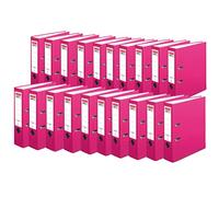 Herlitz maX.File Protect 11053683 Lot de 20 classeurs avec étiquette au dos Rose Format A4 8 cm