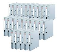 Herlitz maX.File Protect 5450903 Lot de 25 classeurs avec étiquette au dos Gris Format A4 5 cm