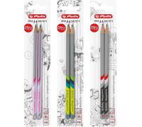 Herlitz My. Pen 10786952 Crayon Hb Lot De 2, Couleurs Assorties