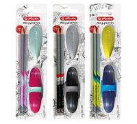 Herlitz My Pen 11331337 Starter Lot de 2 crayons à papier avec gomme et taille-crayons - Couleurs assorties