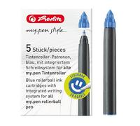 Herlitz Cartouches de recharge My Pen Rollerball – encre bleue – Lot de 5