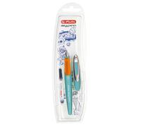 Herlitz my.pen School Fountain Pen M Nib Turquoise/Orange M, Pack of 1