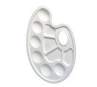Herlitz Palette de mélange en plastique avec trou de préhension, 23,5 x 17 cm, blanche, lot de 10