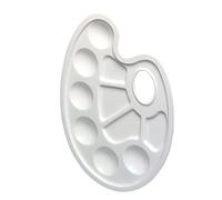 HERLITZ Palette de peinture en plastique ovale blanche 864303/3