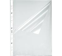 Herlitz Pochettes perforées A4 10840098 – Pack de 100, grainées, ouvertes haut et côté