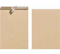 Herlitz Pochette d'expédition DIN C4 sans fenêtre autocollante marron 25 pochettes d'expédition