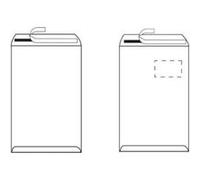 Herlitz - pochettes d'expédition c4, auto-adhésives, blanc avec fenêtre, sans bois, 90 g m2, intérieur imprimé en gris,poids 15 Blanc G