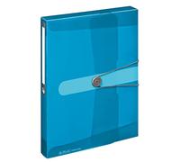 Herlitz porte-documents en polypropylène, A4 dos 4 cm, bleu transparent