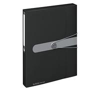 Herlitz Porte-documents en Polypropylène, A4 Dos 4 cm, Noir