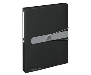 Herlitz Porte-documents en Polypropylène, A4 Dos 4 cm, Noir