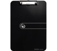Herlitz Porte-Bloc A4 11205663 en PP, mécanisme de serrage et œillet de suspension Noir