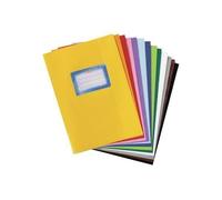 Herlitz Protège-cahiers format A5 – Lot de 25 – PP gravé (paille) – Bleu foncé