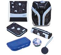 Herlitz Sac d'école primaire SoftLight Plus Greenline - Unisexe - Pour enfant - Bleu, bleu, 38 x 28 x 23 cm, 18 l