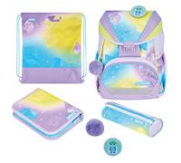 Herlitz Ultralight XL, Cartable Primaire Mixte Enfant, Lilas, Vert Clair, Turquoise, 39 x 32 x 23 cm, 22 l