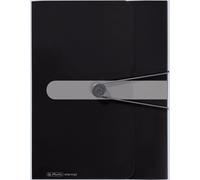 Herlitz Porte-documents en Polypropylène, A4 Dos 4 cm, Noir
