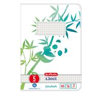 Herlitz Schulheft A5 GREENline 16 Bl. Lineatur 05 Panda