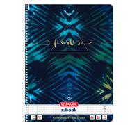 Herlitz Spiral Pad A4 80 Sheets Line Style 28 New Batik Fearless Pack of 1 White
