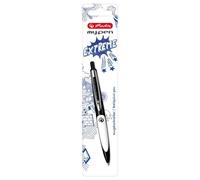 herlitz Stylo à bille rétractable my.pen noir/blanc