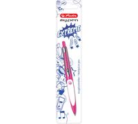 herlitz Stylo à bille rétractable my.pen rose/blanc