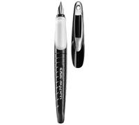 Herlitz Stylo Plume éducatif pour gaucher My.Pen M avec Cartouche (Noir/Blanc) (Import Allemagne)