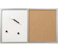 Herlitz Tableau magnétique, Tableau blanc 10685394 (l x H) 600 mm x 400 mm argent, liège 10685394