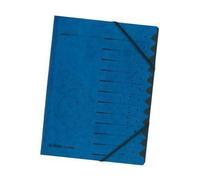 Herlitz Trieur Colorspan A4 - 12 compartiments bleu, onglets 1-12, carton 355 g/m²