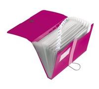 Herlitz Fächermappe A4 PP beere 12 Fächer m.Gummizug