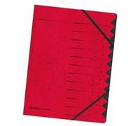 herlitz Ordnungsmappe easyorga, A4, Karton, 12 F„cher, rot