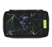 Herlitz – Trousse Wild Life G – 23 pièces, 2 compartiments, polyester – noir/vert