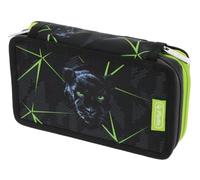 Herlitz – Trousse Wild Life G – 23 pièces, 2 compartiments, polyester – noir/vert