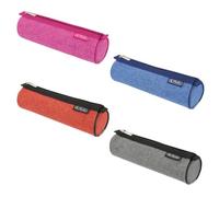 Herlitz® Trousse à Crayons Scolaire Trousse de Maquillage | Organisateur d'accessoires, Fournitures Scolaires | Enfants | Jeunes | Fermeture éclair | Sac à Main uni Rond, Sac à Main, 4 Couleurs au