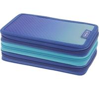 herlitz Trousse d'écolier TriCase "Dip Dye Blue" 31 pièces blue/turquoise