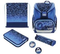 HERLITZ ULTRALIGHT PLUS BLUE SHARK SAC A DOS D'ECOLIER REMPLI, MULTICO