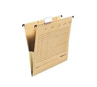 Herlitz Chemises suspendues UniReg 10843373 – Lot de 25 à plis Marron