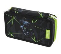 Herlitz – Trousse Wild Life G – 23 pièces, 2 compartiments, polyester – noir/vert