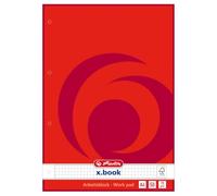 Herlitz X.book 215434 Bloc de travail 50 feuilles quadrillées Format A4