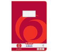 Herlitz x.book Lot de 5 cahiers d'école A4 quadrillés Linéature 22 32 pages