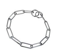 Herm Sprenger - Collier à maillons longs en acier chromé argenté pour chiens de taille moyenne à grande, avec des liens longs pour éviter les dommages à la peau et une terminaison à double étanchéité