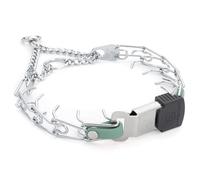 Herm Sprenger Collier de dressage pour chien en acier chromé avec boucle ClicLock à dégagement rapide et insert en biothane, fabriqué en Allemagne (vert sauge, 40,6 x 2,25 mm (taille du cou jusqu'à 33