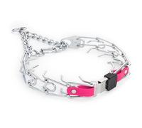 Herm Sprenger Collier de dressage pour chien en acier chromé avec boucle ClicLock à dégagement rapide et insert en biothane, fabriqué en Allemagne (rose fruit de la passion, 63,5 x 4 mm (tour de cou