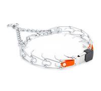 Herm Sprenger Collier de dressage pour chien en acier chromé avec boucle ClicLock à dégagement rapide et insert en biothane, fabriqué en Allemagne (orange chasseur, 58,4 x 3,2 mm (pour un tour de cou