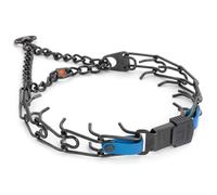 Herm Sprenger Collier de dressage pour chien en acier inoxydable noir avec boucle ClicLock à dégagement rapide et insert en biothane, collier de dressage fabriqué en Allemagne (bleu céruléen, 58,4 x