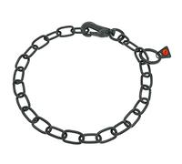 Herm Sprenger Collier réglable en acier inoxydable noir pour chien de taille moyenne et grande avec mousqueton à dégagement rapide, fabriqué en Allemagne (45 cm)