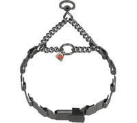 Herm. Sprenger NeckTech Fun Collier de dressage pour chien avec mousqueton et émerillon à dégagement rapide Collier anti-traction en acier inoxydable Noir Tour de cou 58,4 cm Longueur de la chaîne