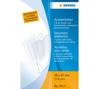 HERMA - Lot de 25 - étui carte d'identité 58 x 87 mm, pour carte bancaire en polypropylène en paquet de 25 pièces -5013 G