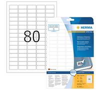 Herma 10003 Étiquettes movables/amovibles 35,6 x 16,9 A4 2000 pièces Blanc