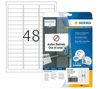 HERMA 10005 étiquette auto-collante Rectangle aux angles arrondis Amovible Blanc 1200 pièces